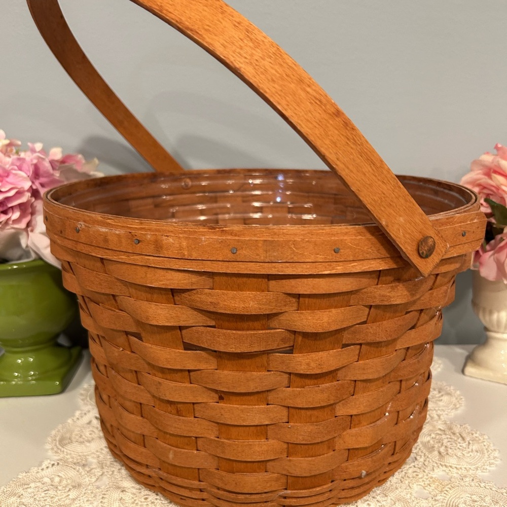 LARGE LONGABERGER BASKET WITH PUNCH BOWL INSERT 1993